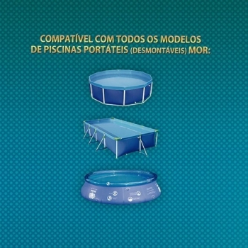 Kit Limpeza para Piscinas Aspirador + Filtro 110v + Flutuador + 3 Pastilhas Cloro + Peneira