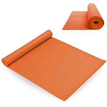 Colchonete Tapete Yoga Pilates em Eva Laranja 1,73 Mts Antiderrapante Ginstica Academia Fitness Exerccios