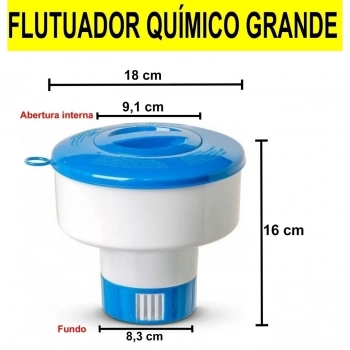 Kit Limpeza de Piscina Mangueira 2 M + Aspirador + Peneira + Flutuador + Cloro