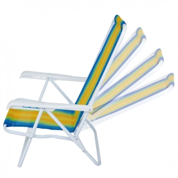Kit Praia Guarda Sol Azul + 2 Cadeiras de Praia + Caixa Trmica 18 Lts