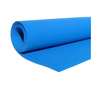 Kit Rolo 3 em 1 Fit Roll Foam Roller Pilates Yoga + Colchonete Eva Azul