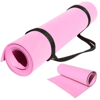 Kit Tapete Eva 1,70 Mts Rosa C/ Ala + Bola Overball 25cm Yoga e Pilates