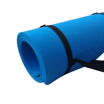 Kit Bola 65cm Pilates + Colchonete Azul 1,15m + Anel Flexvel + Bomba