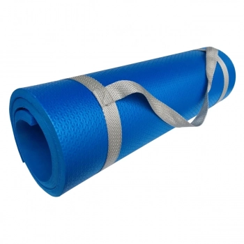 Kit Bola 65cm Pilates + Tapete Eva 1m Azul + Extensor em Oito Forte