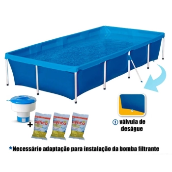 Kit Piscina 3000 Lts de Armao + Flutuador + 3 Cloro