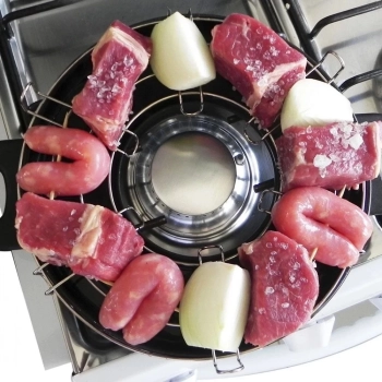 Fogareiro Horizontal com Maleta Frontier + Home Grill Porttil com Grelha