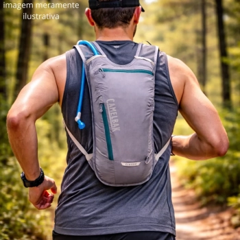Mochila de Hidrata��o Classic Light 2 Litros Camelbak para Corrida Ciclistas Cinza