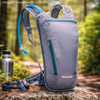 Mochila de Hidrata��o Classic Light 2 Litros Camelbak para Corrida Ciclistas Cinza
