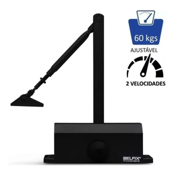Mola Area para Portas 60 Kg com Ajuste de Duas Velocidades Preta