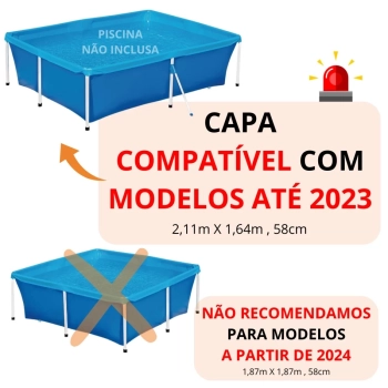 Capa para Piscina 2000 Litros 2,41 M X 1,94 M