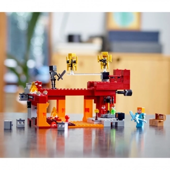 Kit Lego Minecraft o Ataque de Illager 562 Peas + Lego a Ponte Flamejante 372 Peas