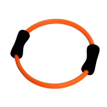 Kit Pilates Overball 25cm Laranja + Arco Anel Flexvel + Colchonete 1,70m