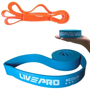Kit Faixas Elstica Super Band Intensidade Mdia + Leve Liveup
