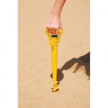 Saca Areia Amarelo com Suporte para Guarda Sol e Vara de Pescar