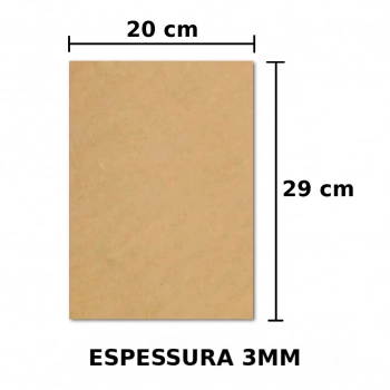 Placas em Mdf 29x20cm Formato Retangular para Artesanato (5 Unidades)