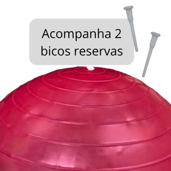 Bola Suia de Pilates 45 Cm Vermelha Treino Pilates Ginastica Academia Yoga Exercicios