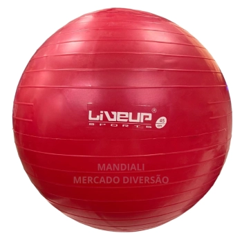 Bola Suia de Pilates 45 Cm Vermelha Treino Pilates Ginastica Academia Yoga Exercicios
