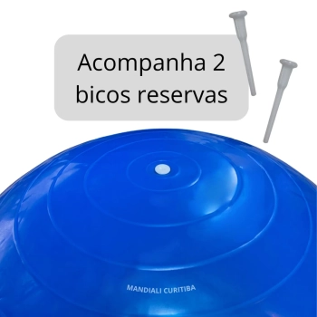 Bola Suia de Pilates 65 Cm Azul Treino Pilates Ginastica Academia Yoga Exercicios