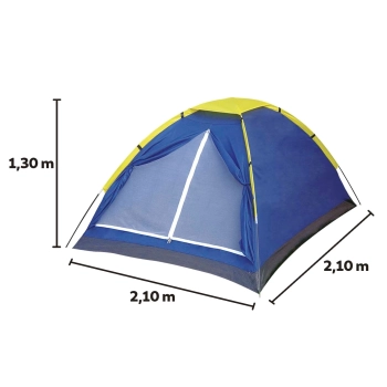 Kit Barraca Camping Iglu 4 Pessoas + Colcho de Casal King Size com Inflador