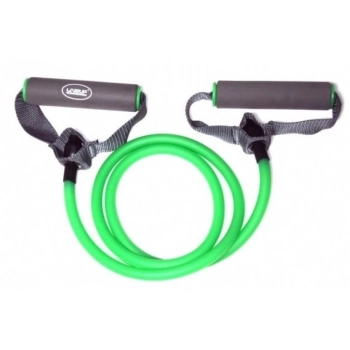 Kit Extensor Elstico Tenso Media Verde + Extensor em 8 Forte Azul + Corda de Pular