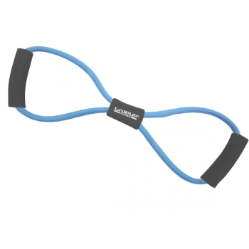 Kit Extensor Elstico Tenso Media Verde + Extensor em 8 Forte Azul + Corda de Pular