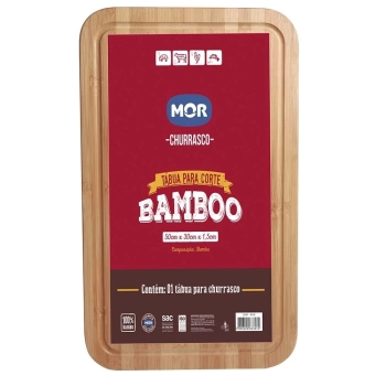Kit Tbua para Cortar Carne 50 X 30cm + 3 Pratos Redondo 28cm em Melamina