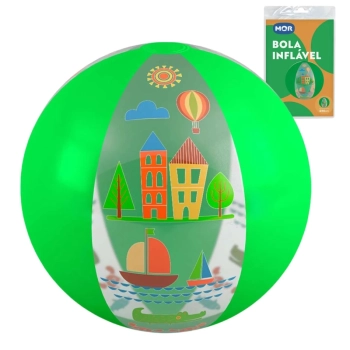 Bola Inflvel 40 Cm Infantil Verde Mor