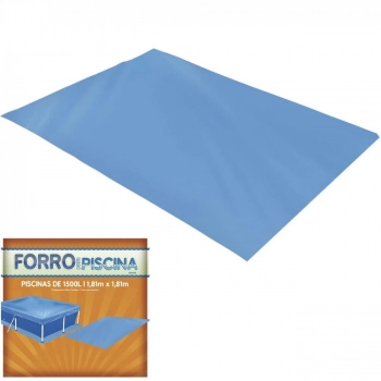 Kit Piscina 1500 Litros + Capa e Forro Mor + Bola Inflvel Azul