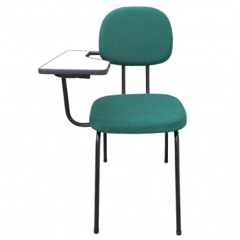2 Cadeiras Escolar Universitria com Prancheta Fixa Verde