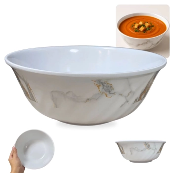 Tigela Vasilha 20cm 1,2 Litros Decorao Marmorizado em Melamina / Plstico