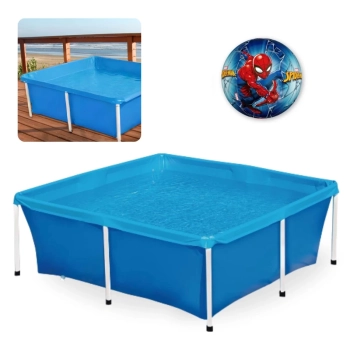 Kit Piscina 2000 Litros Mor + Bola Inflvel Homem Aranha