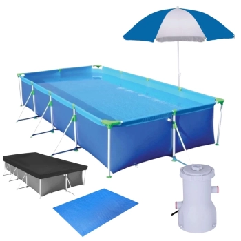Piscina Mor 6200l + Bomba Filtrante 2200l 110v + Capa + Forro + Guarda Sol