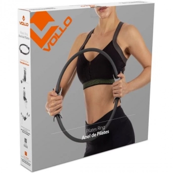 Kit Colchonete Yoga Eva Cinza+ Anel de Pilates + Mini Bola Overball Cinza