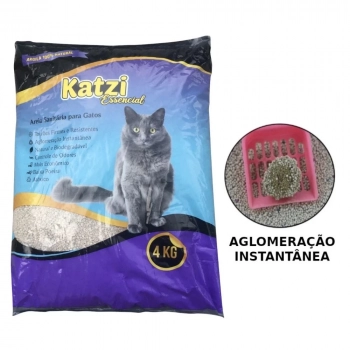 Kit Areia Sanitria para Gato e Bandeja Higinica com P Coletora