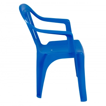 Cadeira Poltrona em Plstico Suporta At 182 Kg Mor Azul
