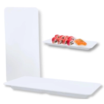 Kit 2 Travessas 30x15 Cm + 2 Pratos com Divisria + 2 Pratos 27x12 Cm