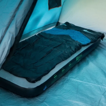 Kit Saco de Dormir Tipo Envelope 5c a 12c Azul Viper + Isolante Trmico Nutika