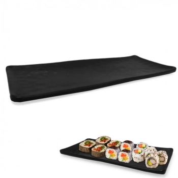 Kit Sushi 13 Peas Travessas e Pratos em Melamina / Plstico Preto