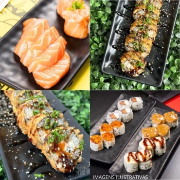 Kit 6 Travessas 24cm Estriada + 6 Travessas 28,5cm em Relevo Kanpai Melamina Buffet Comida Japonesa
