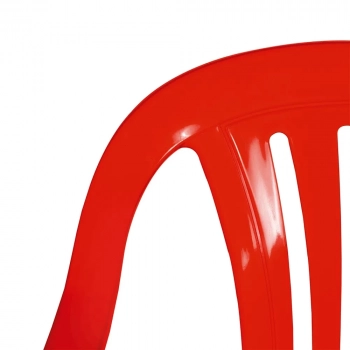 Kit 12 Cadeiras Poltrona Vermelha em Plstico Suporta At 182 Kg Mor