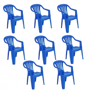 Kit 8 Cadeiras Poltrona em Plstico Mor