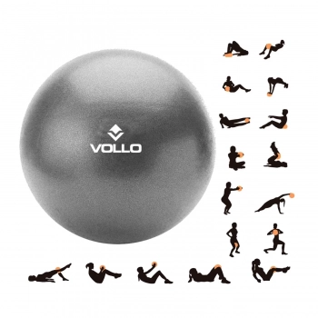 Bola Overball 25cm para Pilates + 2 Faixas Elsticas Vollo