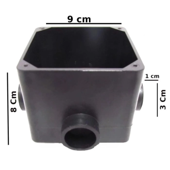 Kit 3 Caixas de Passagem com Tampa em Plstico para Piscina Netuno