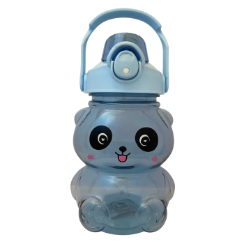 Squeeze Garrafa de Agua Infantil com Canudo 1,2l Urso Azul
