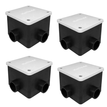 Kit 4 Caixas de Passagem para Piscina com Tampa em Plstico Etuno