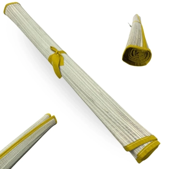 Esteira de Praia em Palha Bel Amarela 1,80m X 70cm Passeio Parque e Piquinique