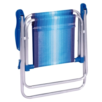 Cadeira de Praia Infantil Mor Alta Dobravel em Aluminio Azul