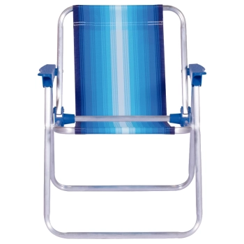 3 Cadeiras de Praia Infantil Mor Dobravel em Aluminio Azul