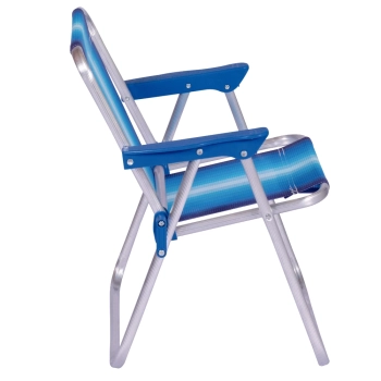 3 Cadeiras de Praia Infantil Mor Dobravel em Aluminio Azul