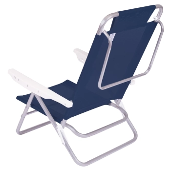 Cadeira de Praia 6 Posies Dobrvel em Alumnio Summer Azul